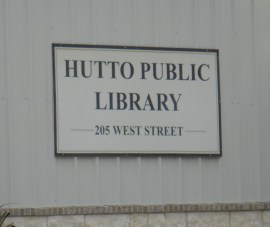 Hutto Public Library sign