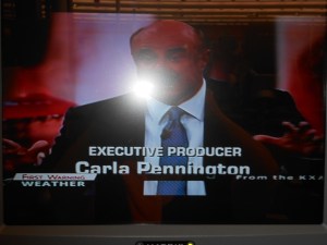 recumbent bike trainer TV monitor: Dr. Phil 